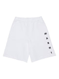 Bermuda in cotone con logo verticale