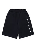 Bermuda in cotone con logo verticale