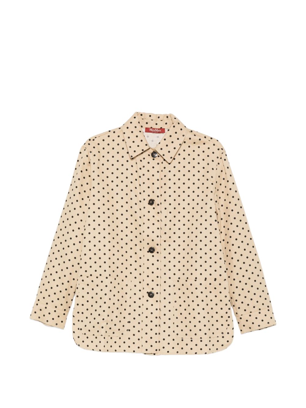 Giacca oversize in cotone e lino a pois 2616191022650 003 MAX MARA STUDIO 