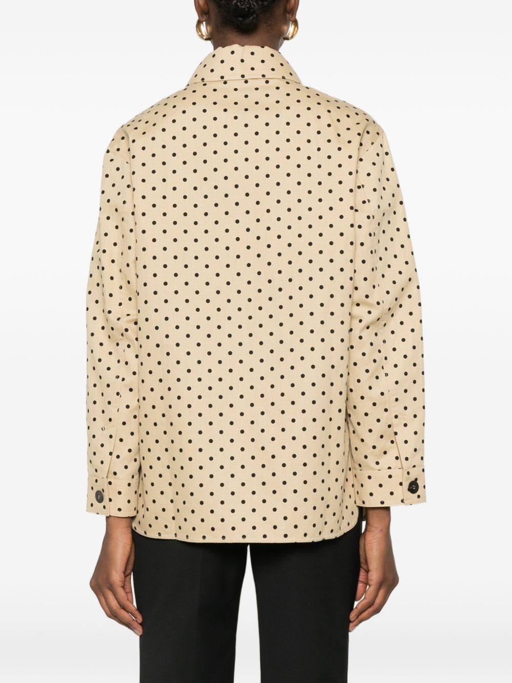 Giacca oversize in cotone e lino a pois 2616191022650 003 MAX MARA STUDIO 