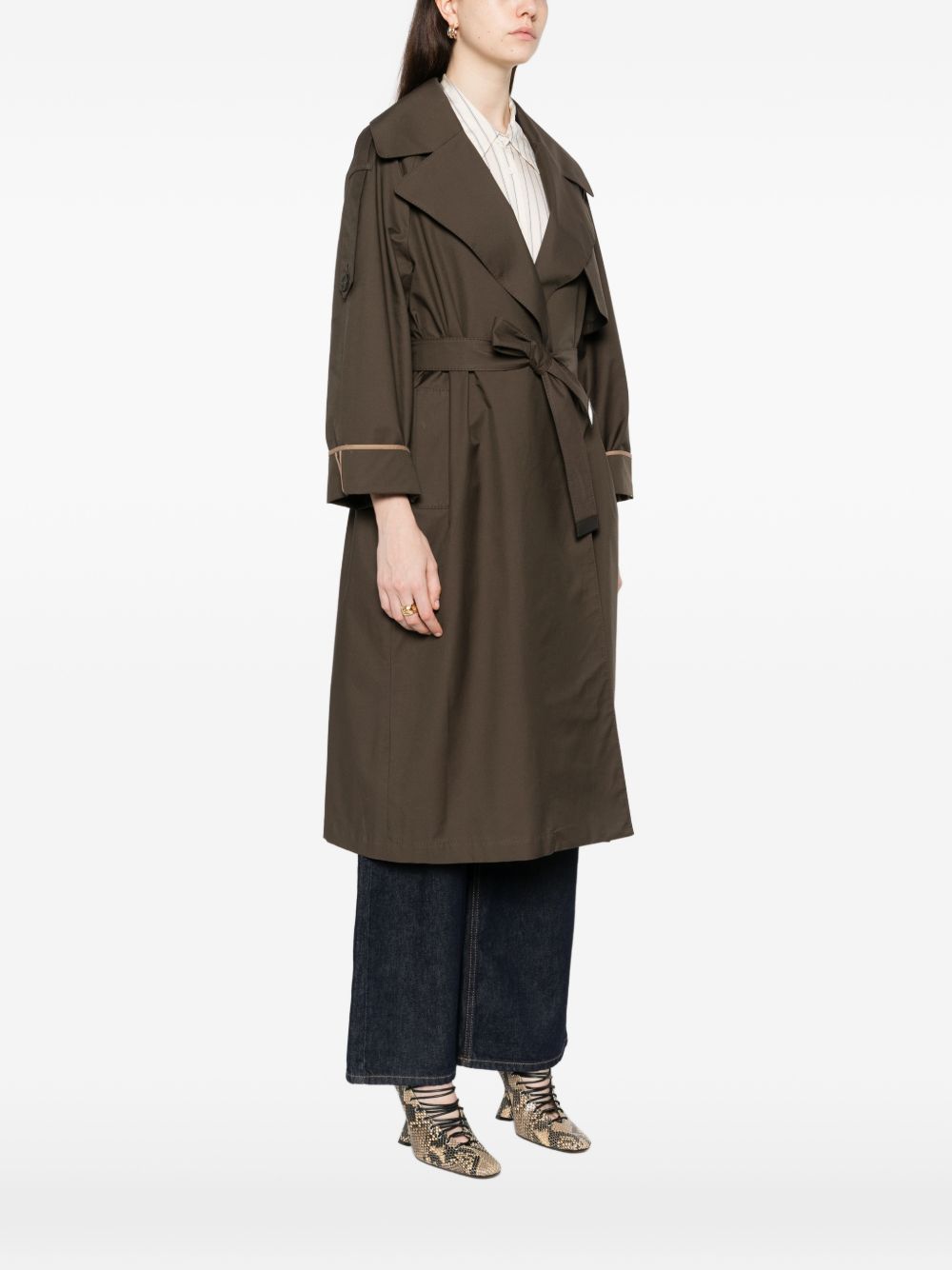 Trench in cotone con cintura 2619021014600 003 MAX MARA THE CUBE 