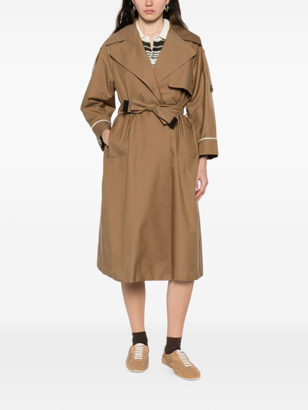 Trench in cotone con cintura 2619021014600 004 MAX MARA THE CUBE 
