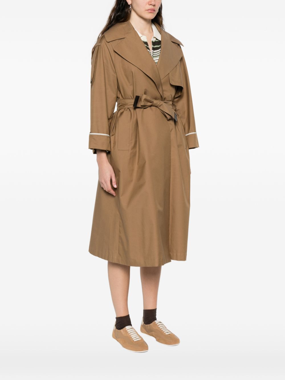Trench in cotone con cintura 2619021014600 004 MAX MARA THE CUBE 