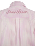Abito camicia in cotone con ricamo
