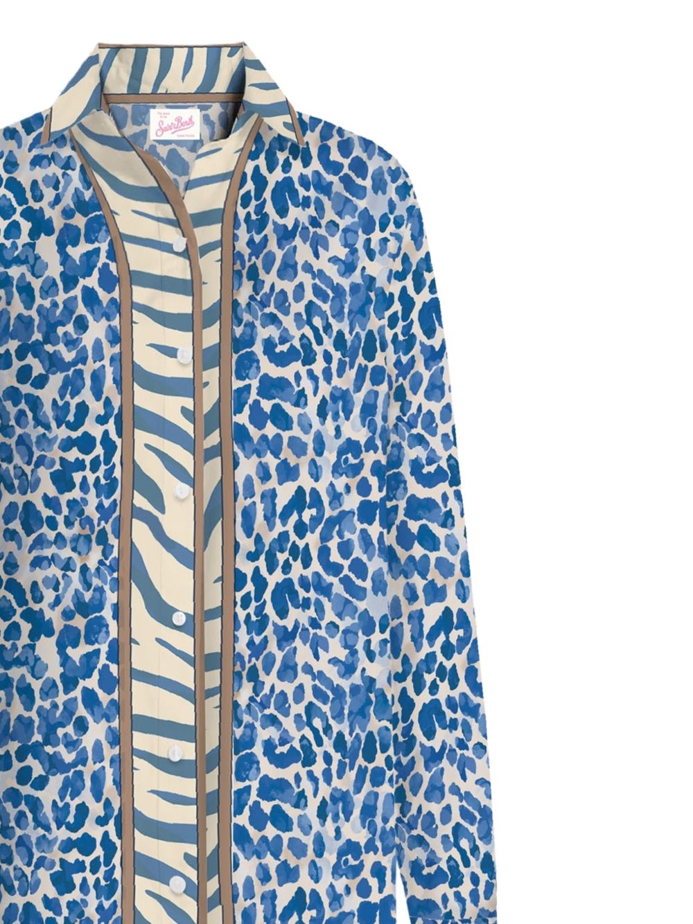 Abito camicia in cotone con ricamo ADN0001 09511L MC2 SAINT BARTH 