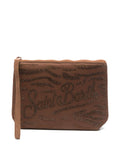 Pochette con strass e zip