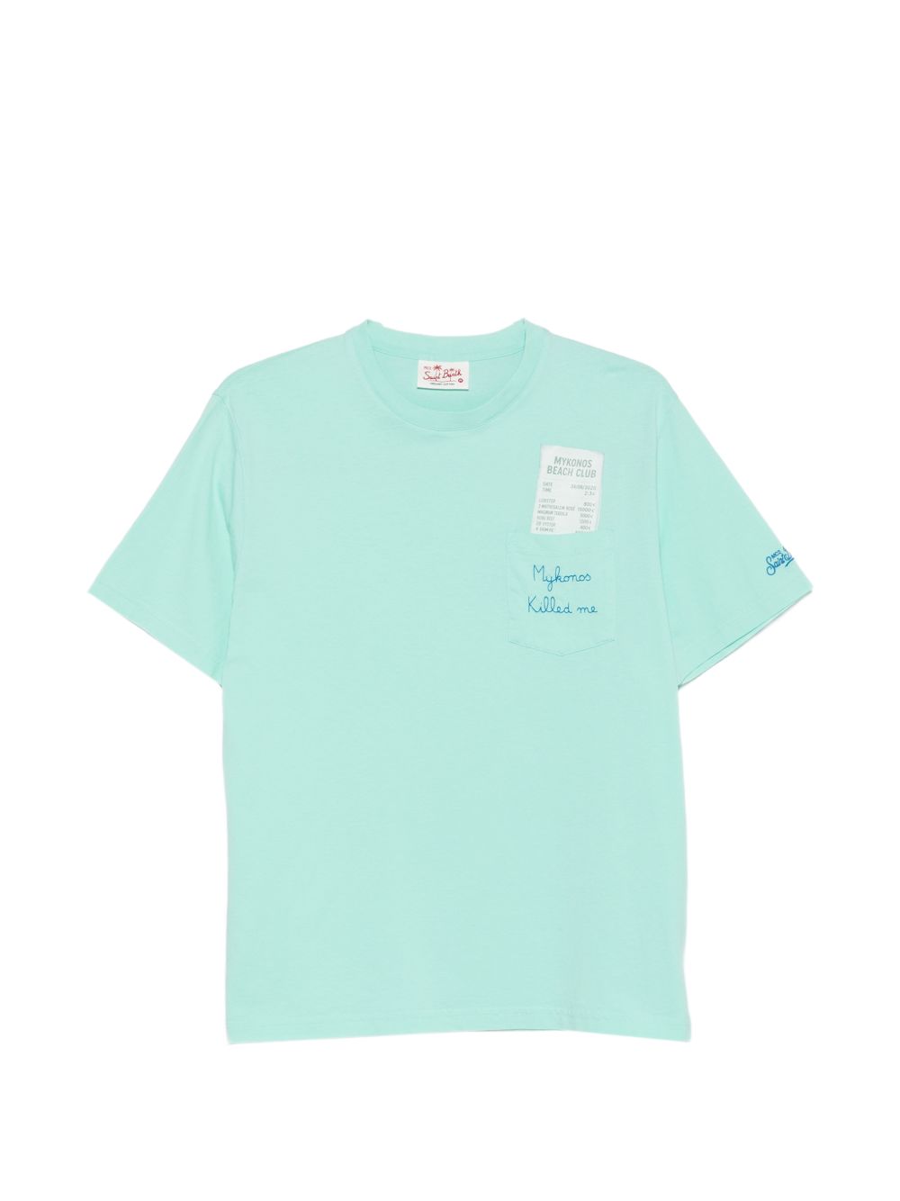 T-shirt in cotone cipria con taschino AUS0001 01604L MC2 SAINT BARTH 