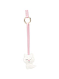 Charm per borsa in pelle con anello dorato
