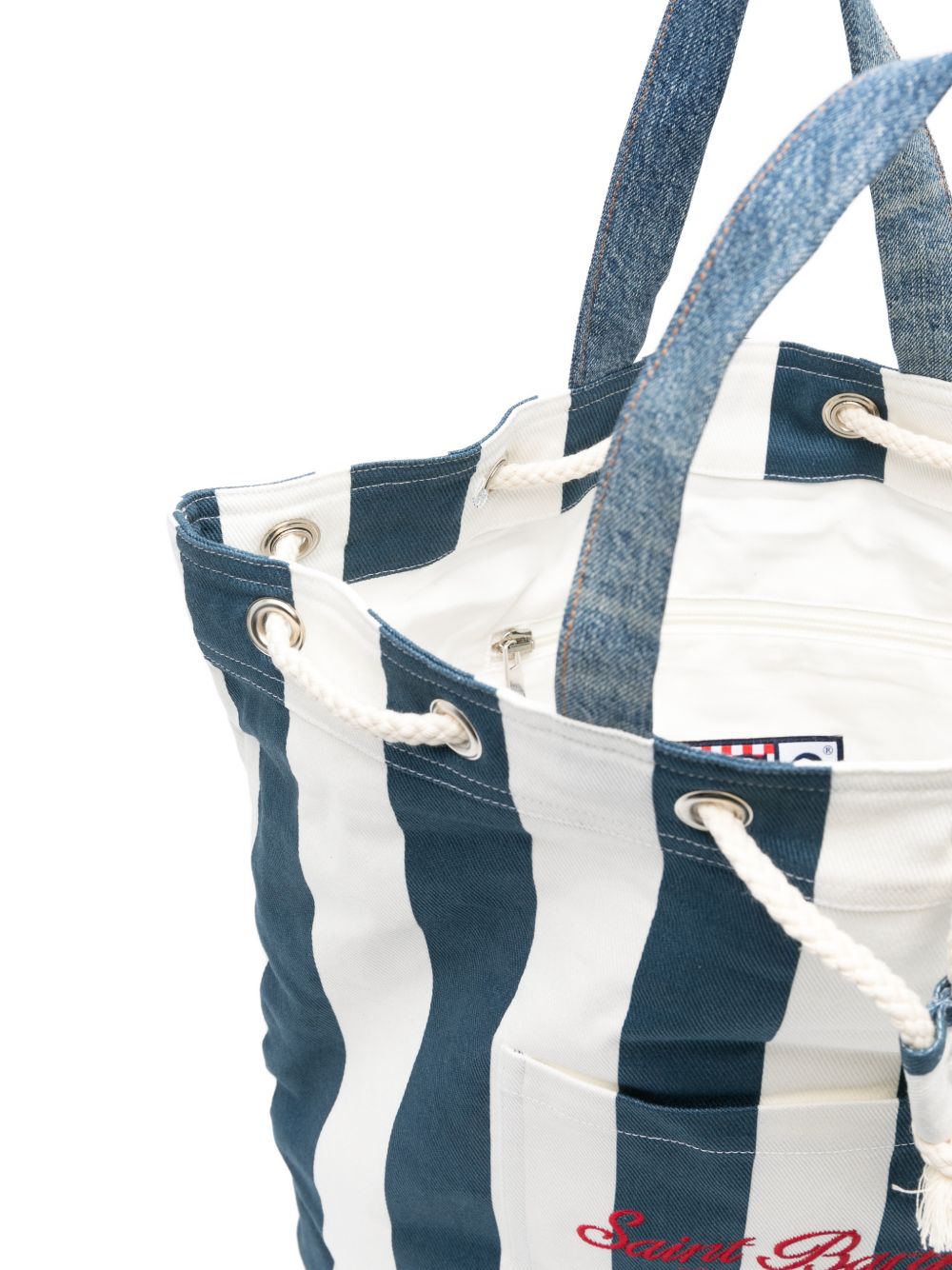 Zaino in tela con dettagli denim BEAP001 02708L MC2 SAINT BARTH 