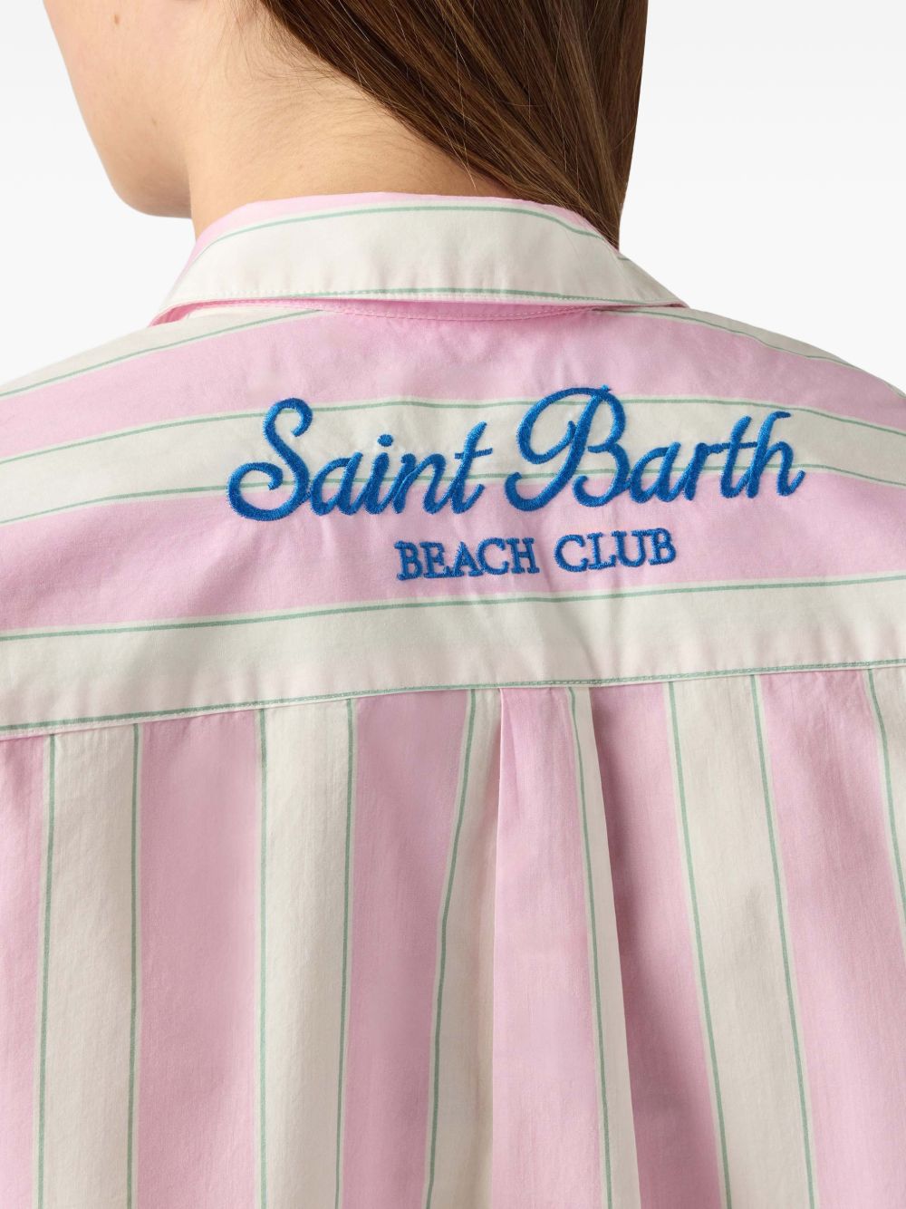 Camicia con colletto classico e ricamo lettering BRIG001 00897L MC2 SAINT BARTH 