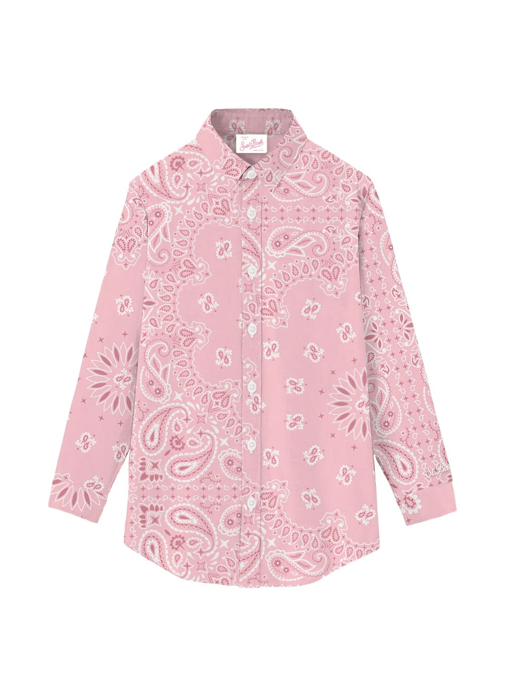 Camicia con colletto classico e ricamo lettering BRIG001 01085L MC2 SAINT BARTH 