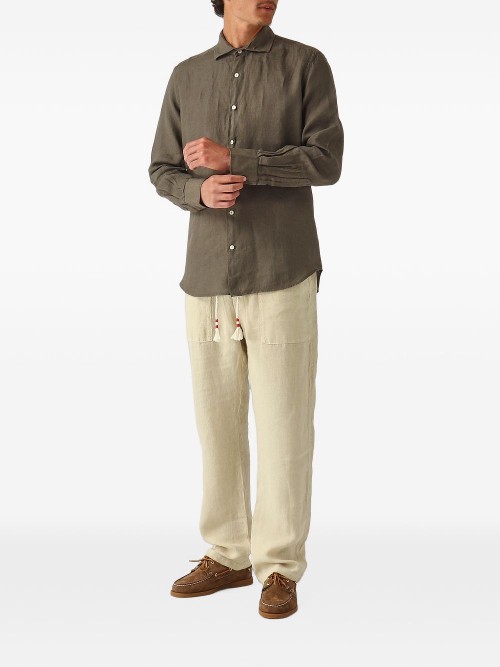 Pantaloni in lino con coulisse CAA0001 01139L MC2 SAINT BARTH 