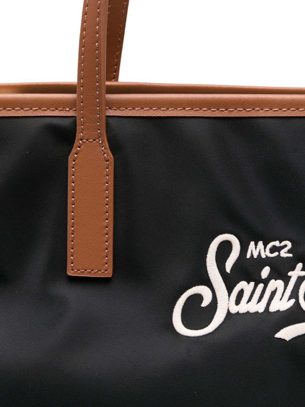 Tote bag in poliammide con manici in pelle CB0002 00288L MC2 SAINT BARTH 