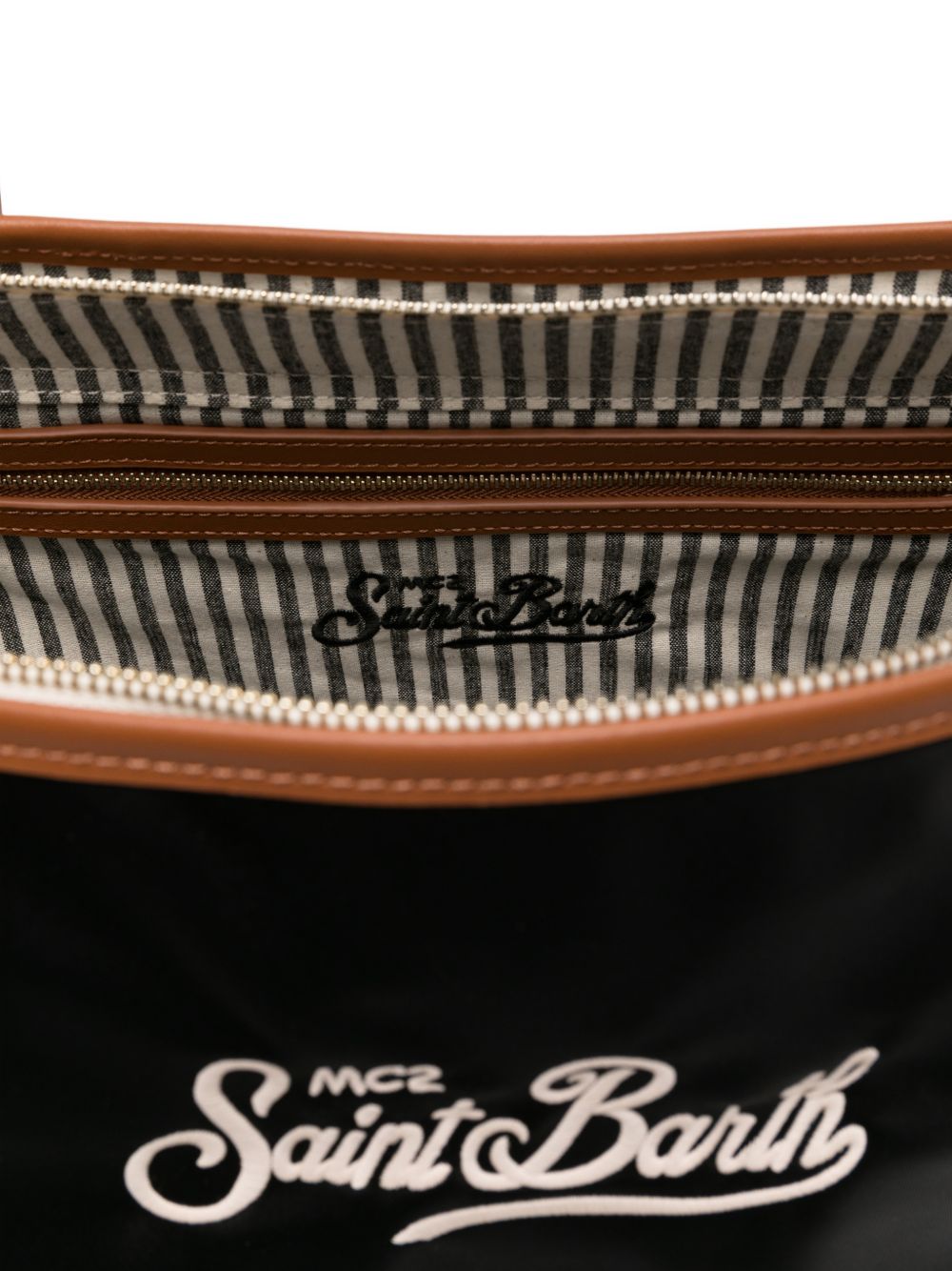 Tote bag in poliammide con manici in pelle CB0002 00288L MC2 SAINT BARTH 