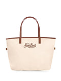 Borsa shopper con logo ricamato