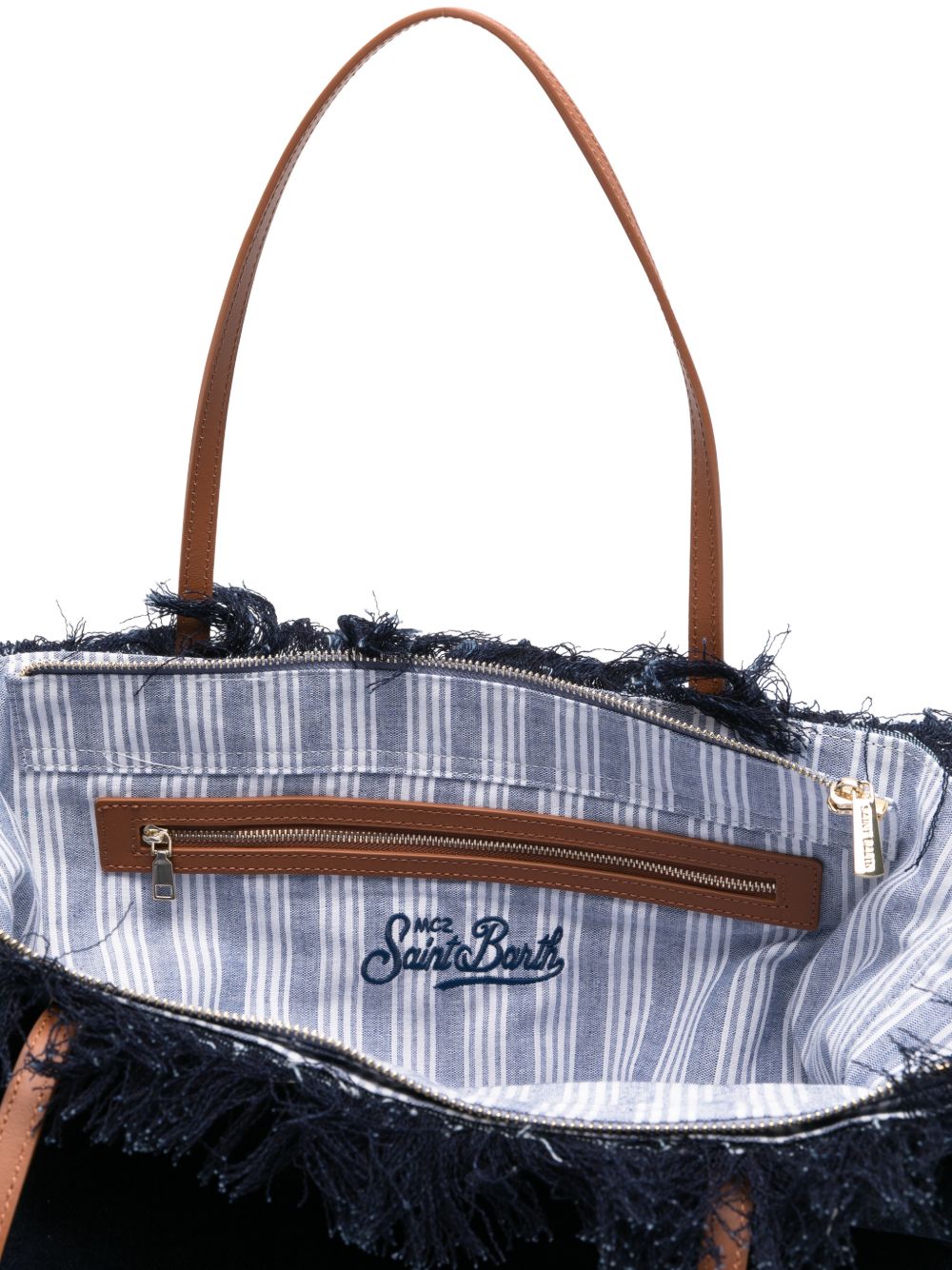 Borsa tote con frange denim CBF0001 01031L MC2 SAINT BARTH 
