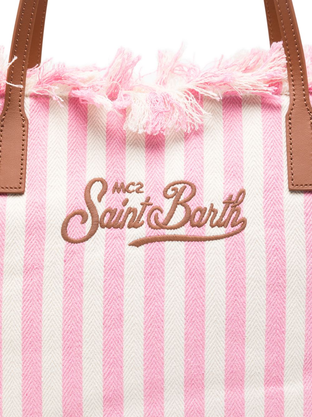 Borsa tote in denim con bordi sfrangiati CBMF001 01764L MC2 SAINT BARTH 