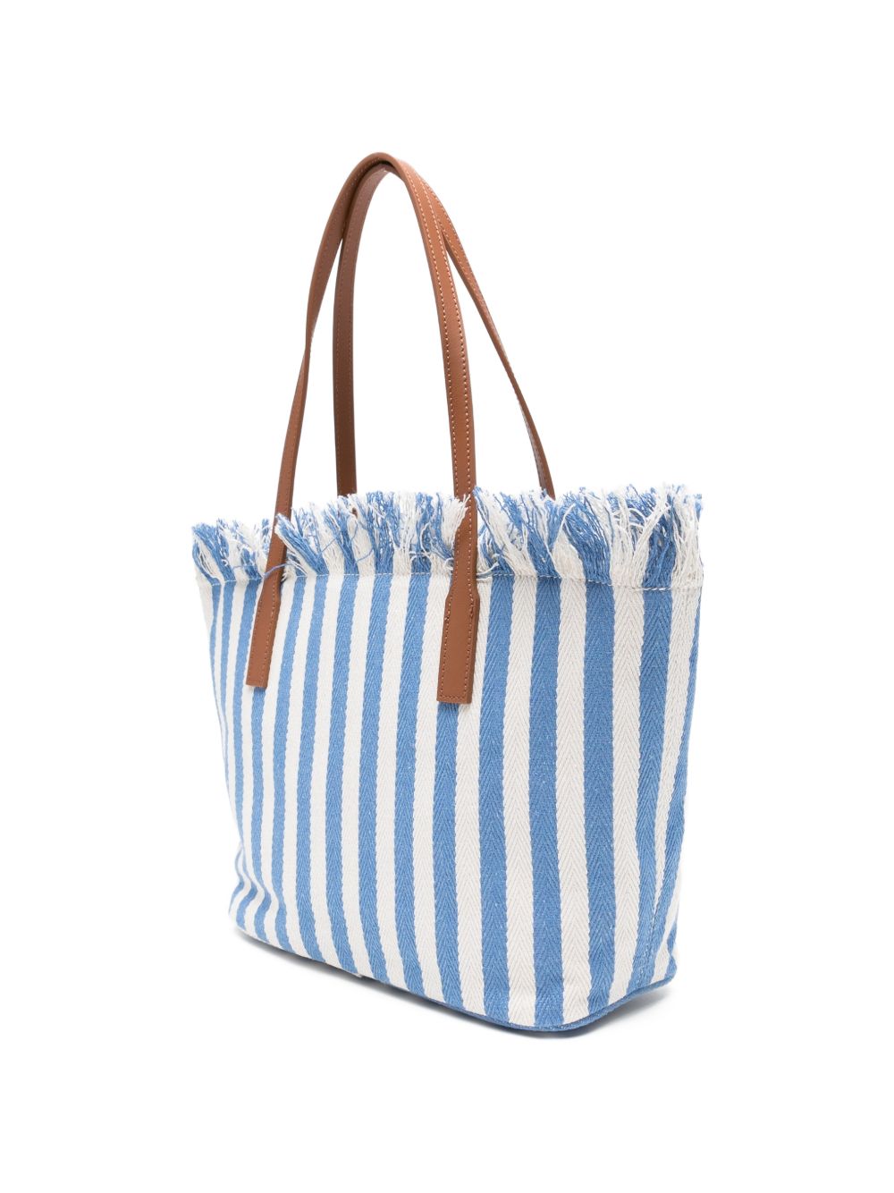 Borsa tote in denim con bordi sfrangiati CBMF001 01765L MC2 SAINT BARTH 