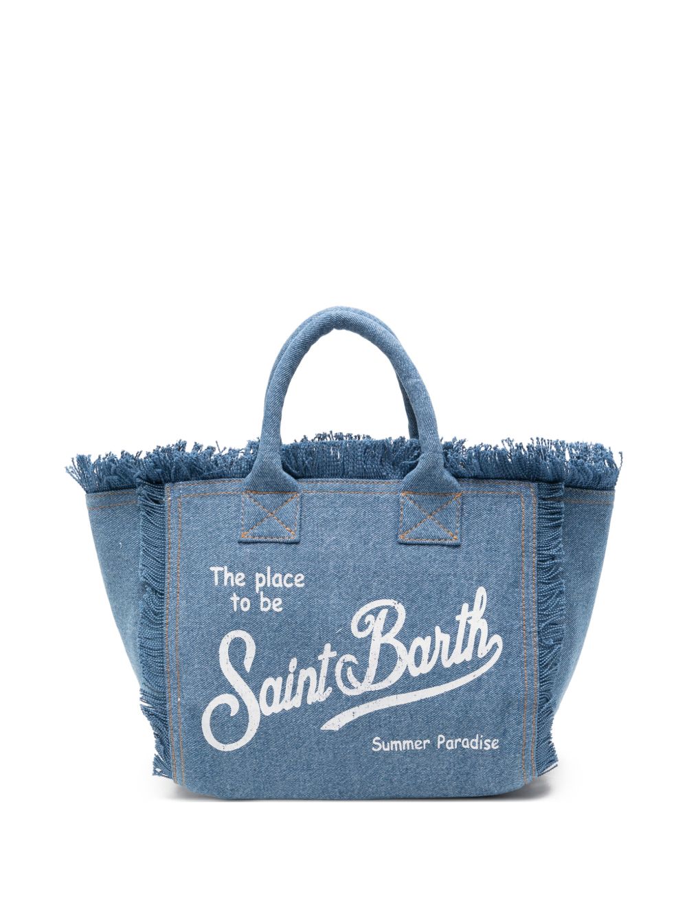 Borsa mare in cotone con frange COL0001 00009L MC2 SAINT BARTH 