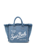 Borsa mare in cotone con frange
