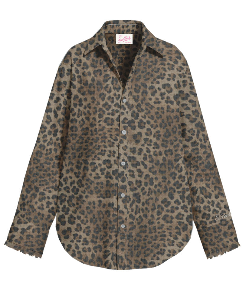 Camicia in cotone con ricami CYS0001 07842L MC2 SAINT BARTH 