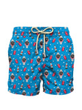 Boxer mare in poliestere riciclato con stampa