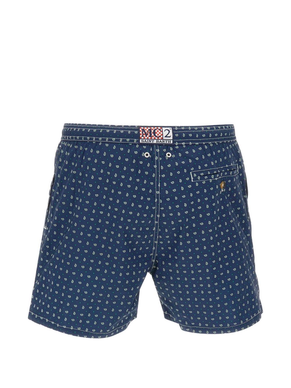 Costume a pantaloncino in poliestere con stampa paisley LIG0016 00072L MC2 SAINT BARTH 