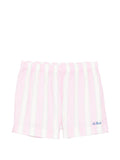 Shorts a righe con vita elasticizzata