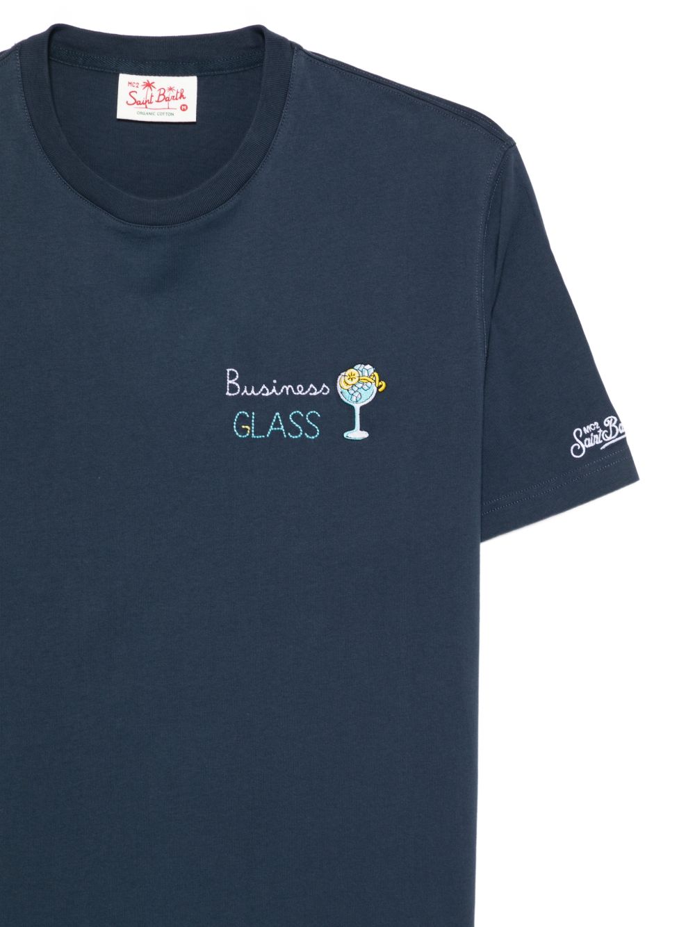 T-shirt in cotone organico con ricamo POT0001 00164L MC2 SAINT BARTH 