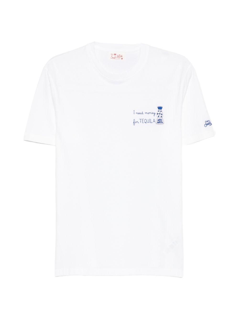T-shirt in cotone organico con ricamo POT0001 04206L MC2 SAINT BARTH 