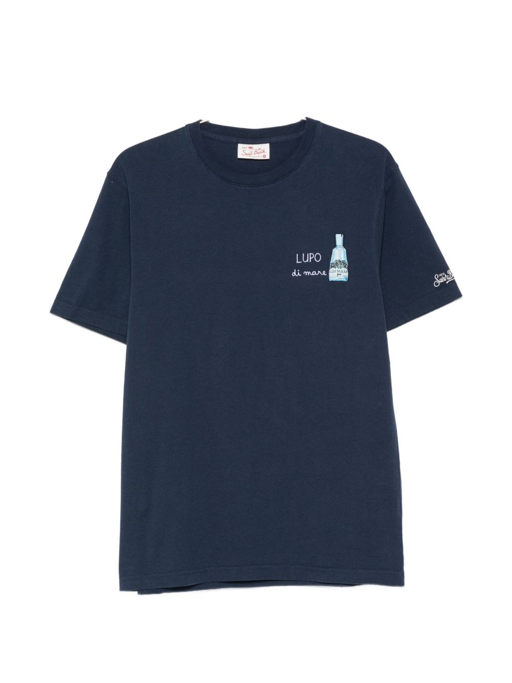 T-shirt in cotone organico con ricamo POT0001 04458L MC2 SAINT BARTH 