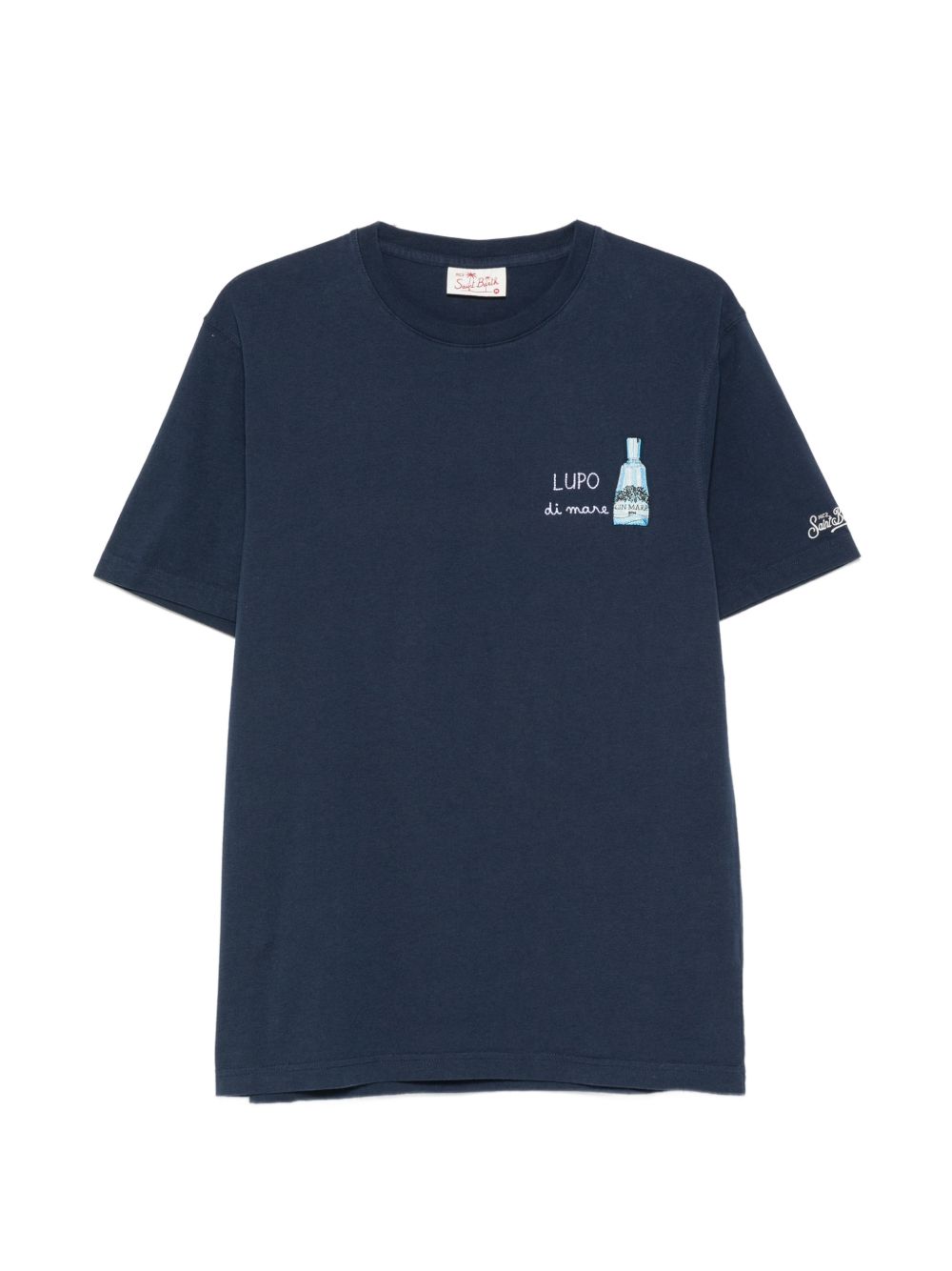 T-shirt in cotone organico con ricamo POT0001 04458L MC2 SAINT BARTH 