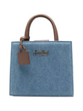 Borsa a mano in denim con tracolla