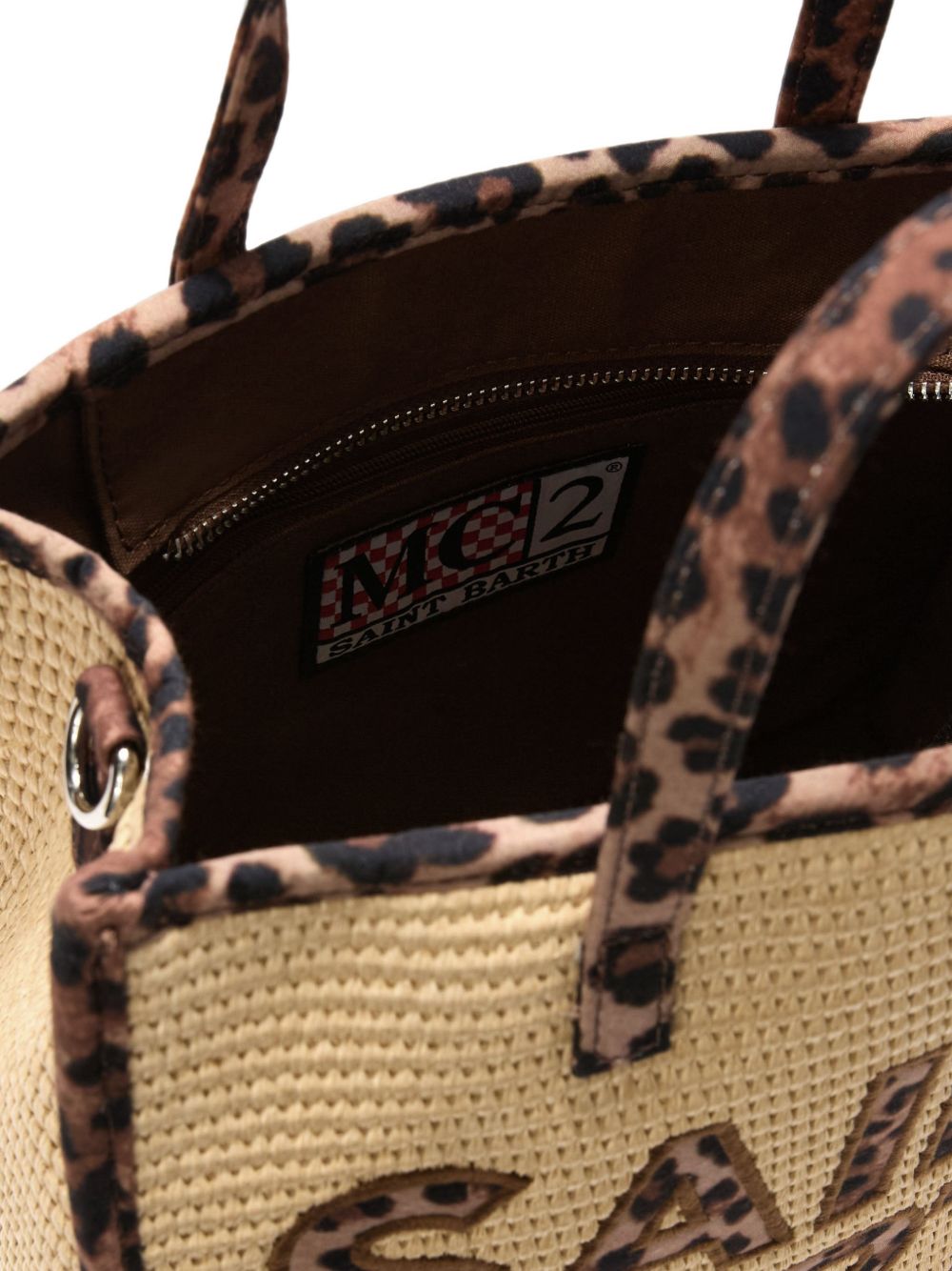 Borsa tote in paglia con ricamo logo VVID001 00369L MC2 SAINT BARTH 