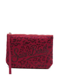Pochette con strass e zip