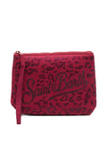 Pochette con strass e zip