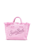 Borsa mare in cotone con frange