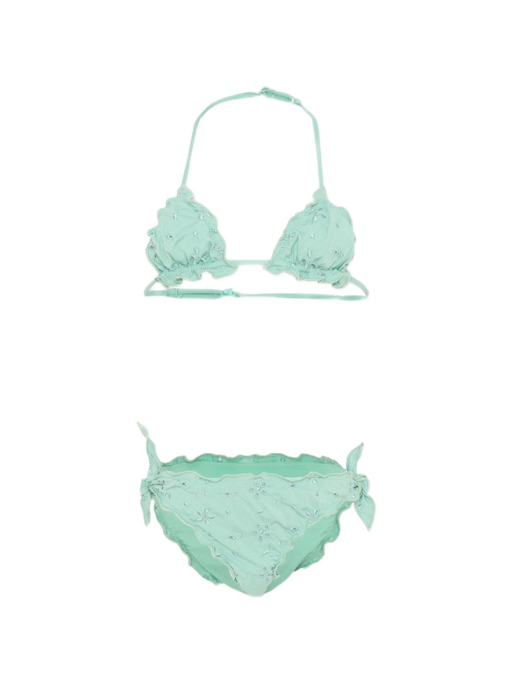 Bikini con ricami e paillettes CRIS001 02895L MC2 SAINT BARTH KIDS 