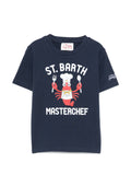 T-shirt in cotone con stampa granchio
