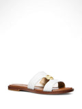 Sandali flat in pelle con dettaglio logo