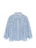 Camicia in pizzo con maniche lunghe