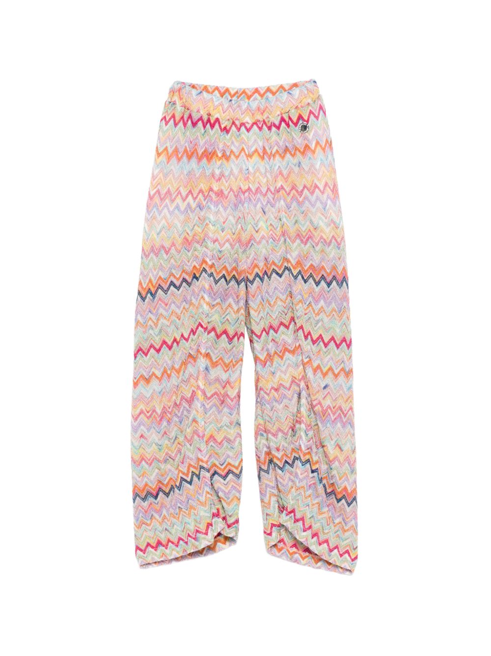Pantaloni a zigzag multicolor ampi MY6A40Q0107 999 MISSONI KIDS 