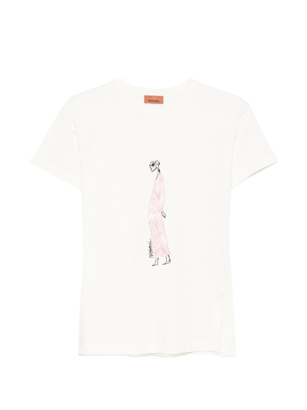 T-shirt in cotone avorio con ricamo MY8B01Z3672 102RS MISSONI KIDS 