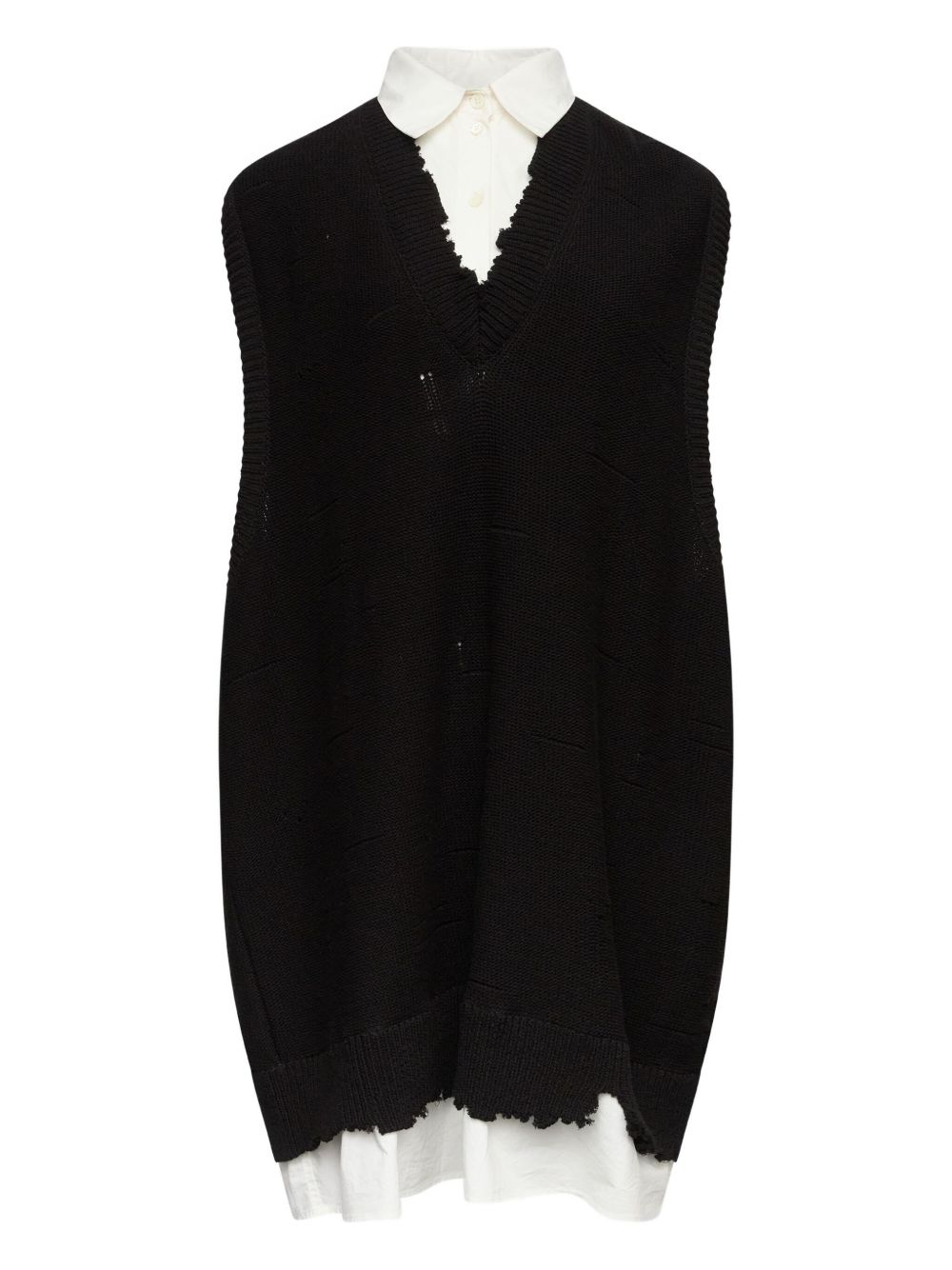 Abito in cotone con colletto S52DA0076M13220 900 MM6 MAISON MARGIELA 