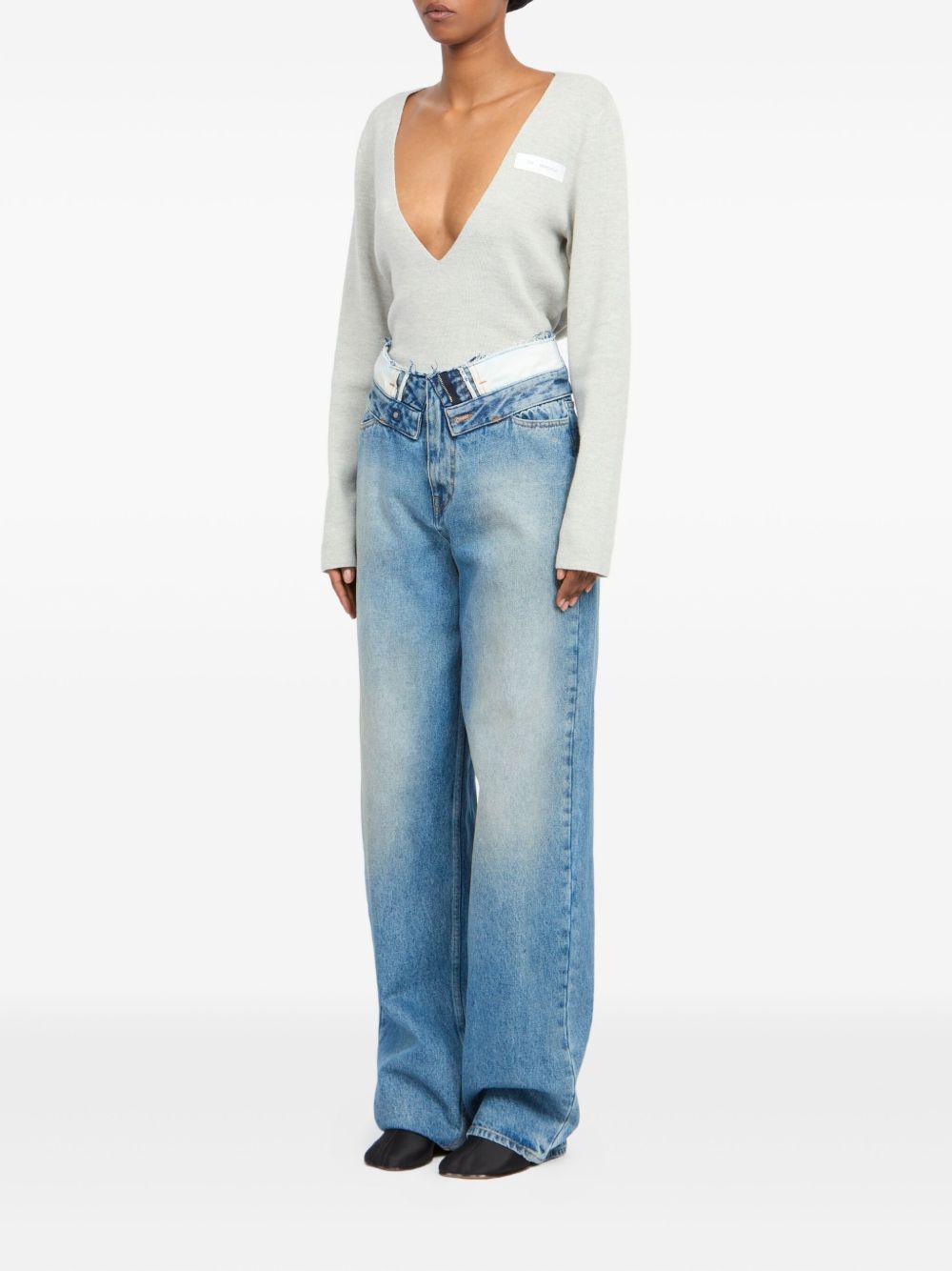Jeans a gamba dritta vita alta S52LA0271M30058 965 MM6 MAISON MARGIELA 