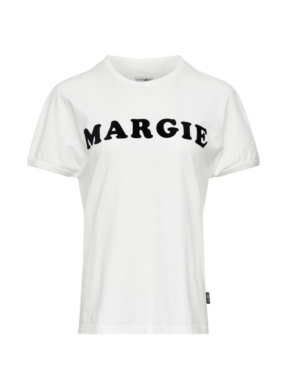 T-shirt in cotone con stampa logo S62GD0212M20108 101 MM6 MAISON MARGIELA 