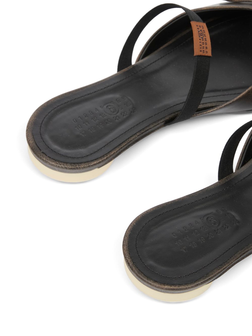 Sandali con fiocco in pelle a punta squadrata S66WP0126P7706 HB495 MM6 MAISON MARGIELA 