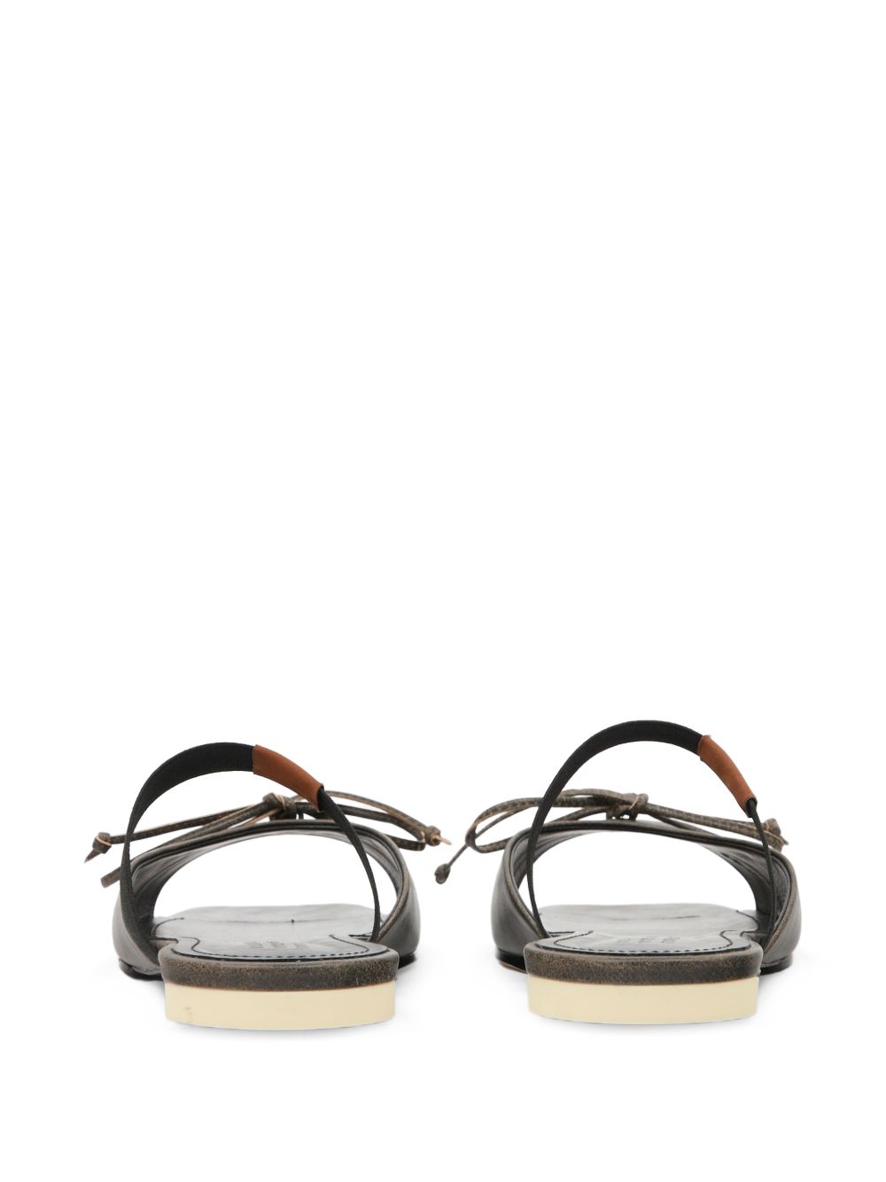 Sandali con fiocco in pelle a punta squadrata S66WP0126P7706 HB495 MM6 MAISON MARGIELA 