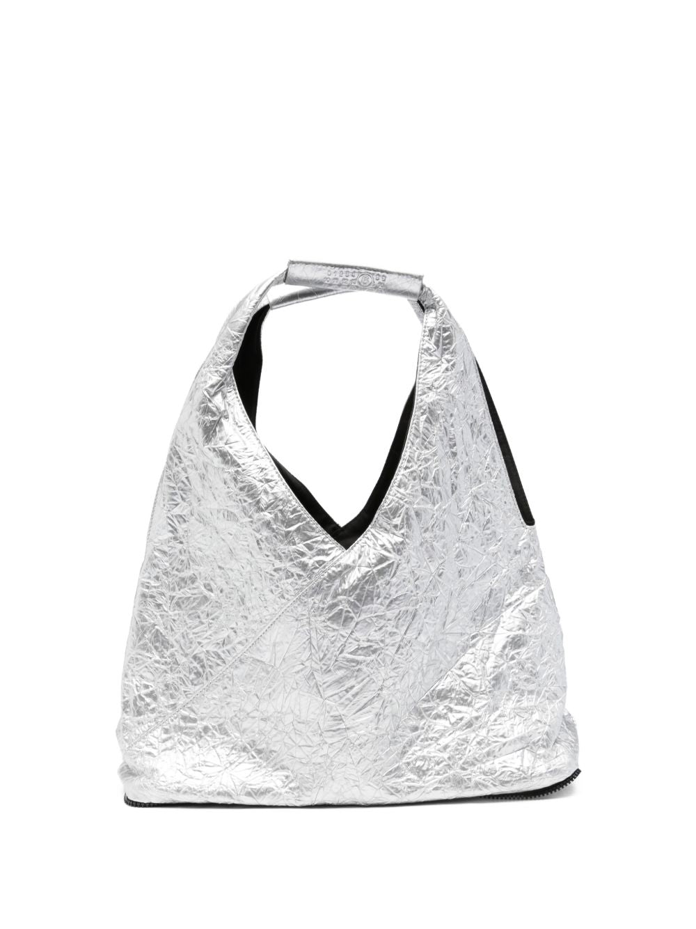 Borsa a spalla in poliuretano con texture metallizzata SA5VL00019P8875 H1145 MM6 MAISON MARGIELA 
