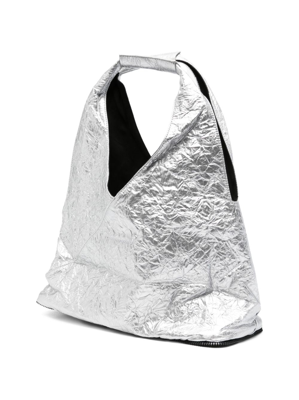 Borsa a spalla in poliuretano con texture metallizzata SA5VL00019P8875 H1145 MM6 MAISON MARGIELA 